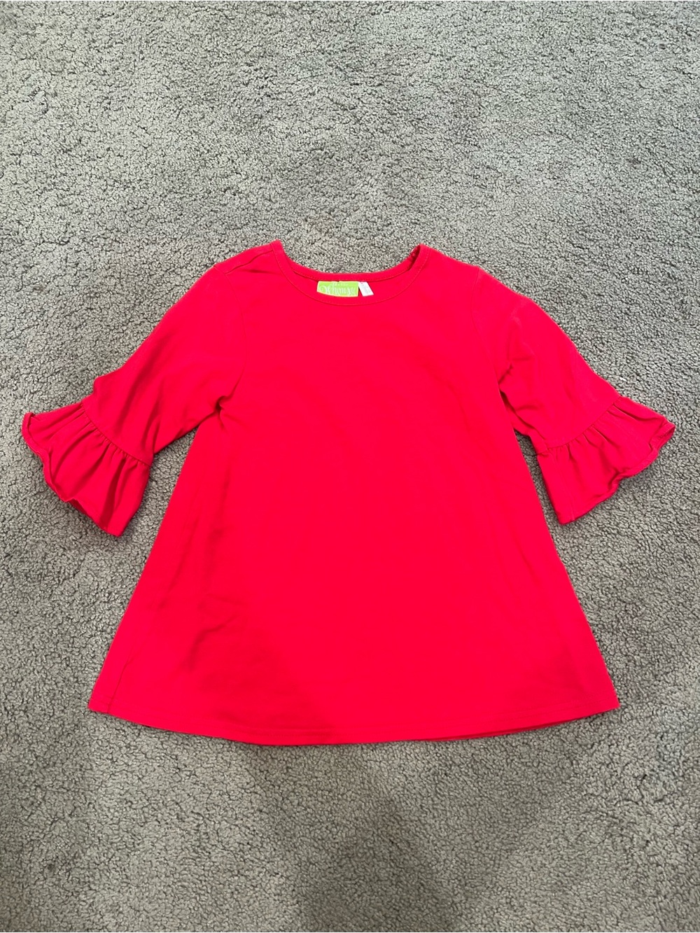 Red Ruffled Tunic
